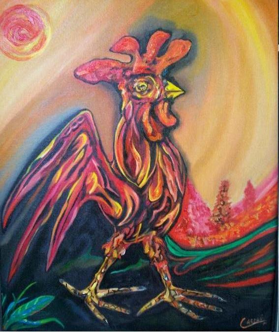 Warrior Rooster
Acrylic on Canvas